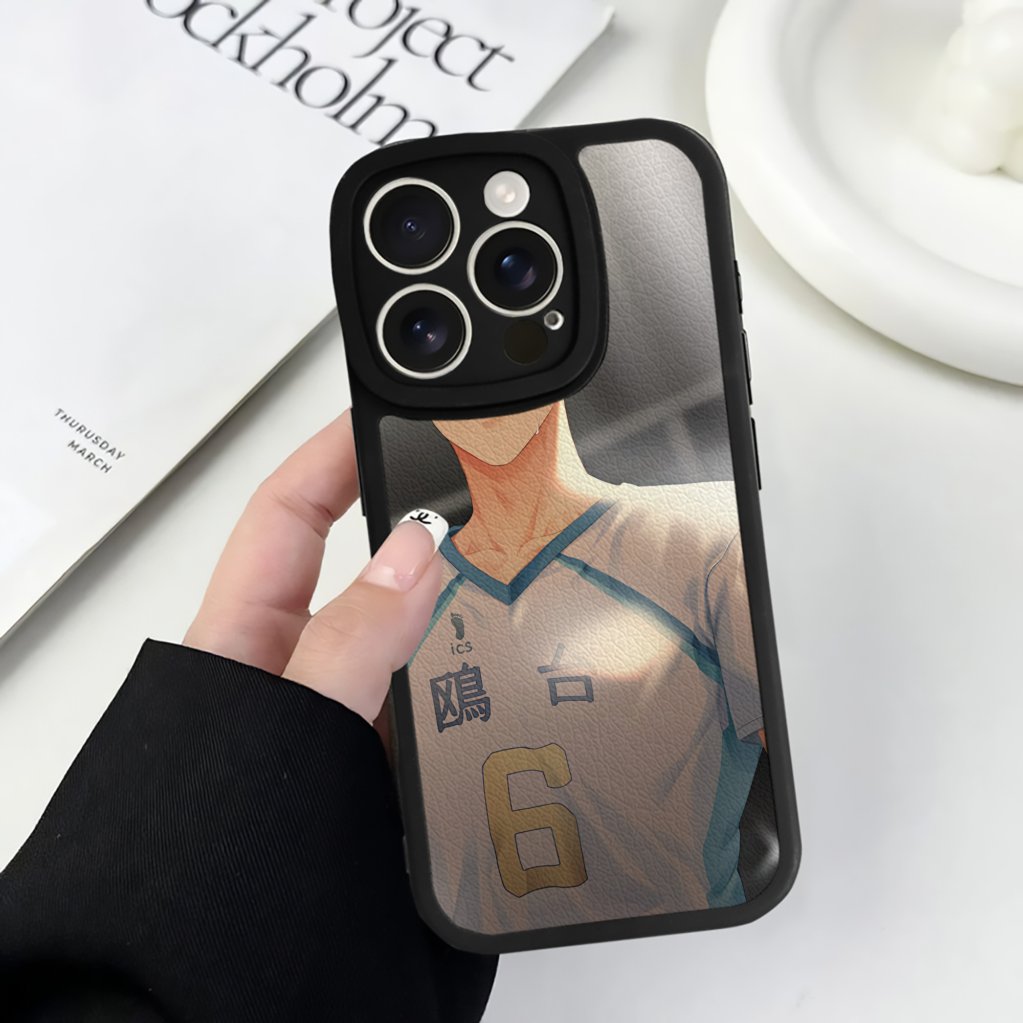 （画像用） ハイキュー!! Haikyu!! 【iPhone 16シリーズ対応】シリコンスマホケース（レザー調） 材質：シリコン